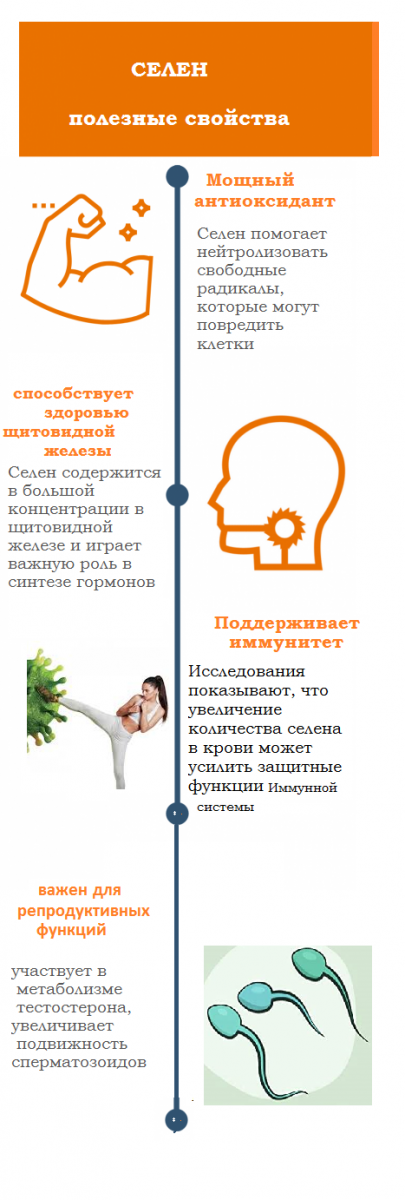 Полезные свойства селена